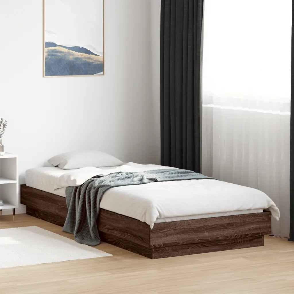 Giroletto senza Materasso Rovere Marrone 100x200 cm Truciolato 839601