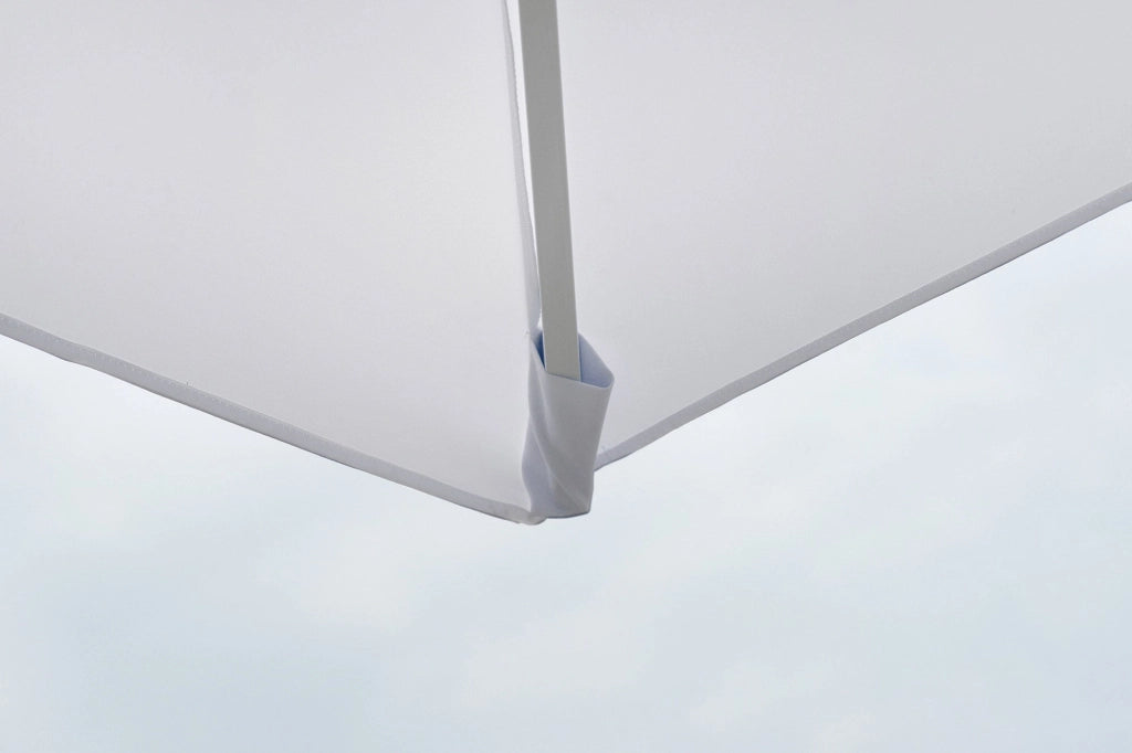 Ombrellone da Giardino 3x3 m Palo Ø60 mm Telo in Polietilene Bianco