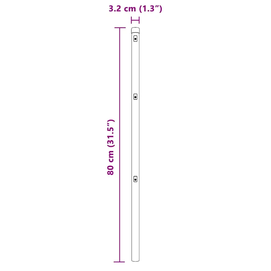 Palo della recinzione 7 pz Verde Acciaio CFW8026685