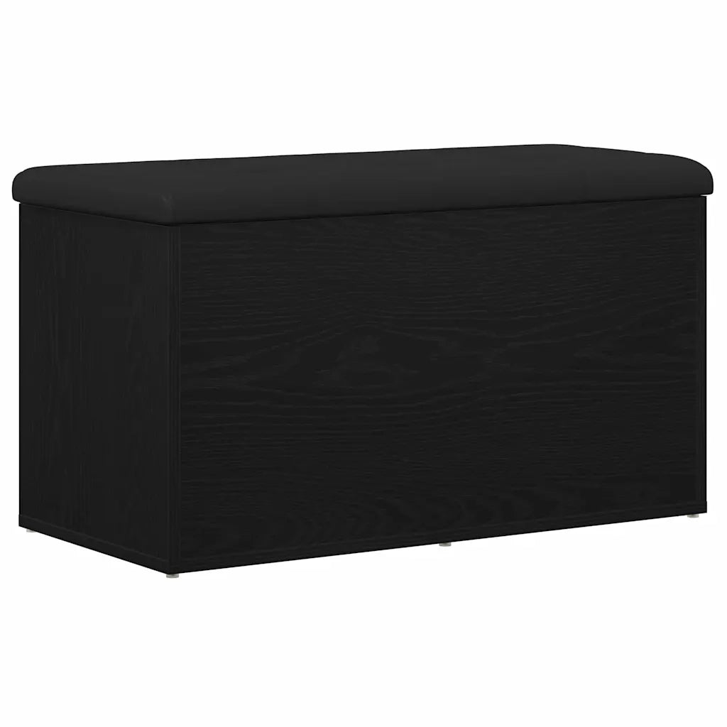Panchina con contenitore Rovere Nero 82 x 42 x 45 cm 862984