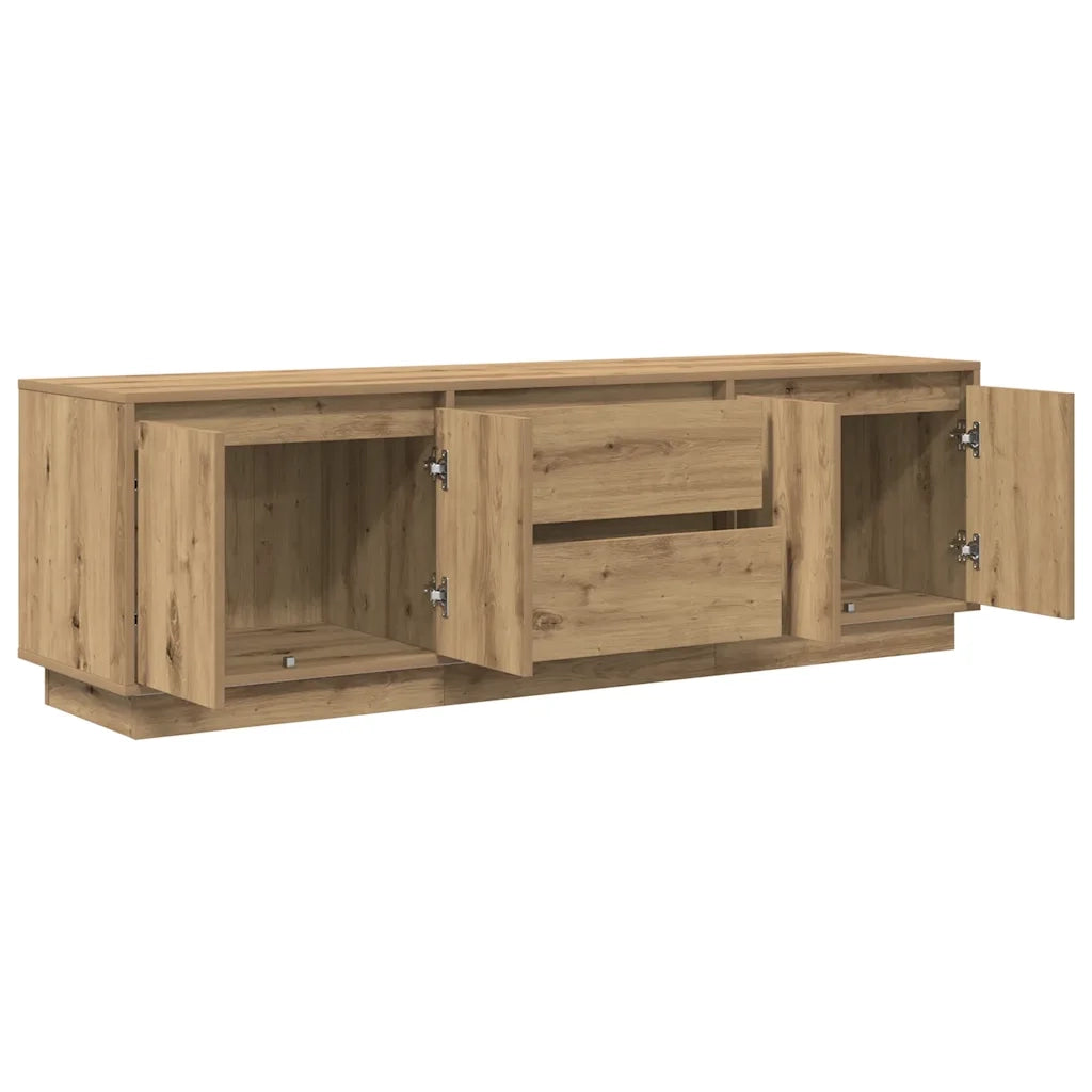 vidaXL Mobile Porta TV con Luci LED Rovere Artigianale 160,5x41x50 cm