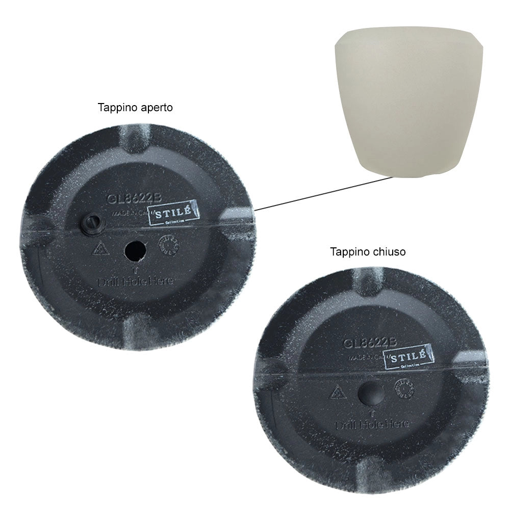 Vaso in plastica HDPE poliresina alta densità per piante Conchino Beige h 30,5