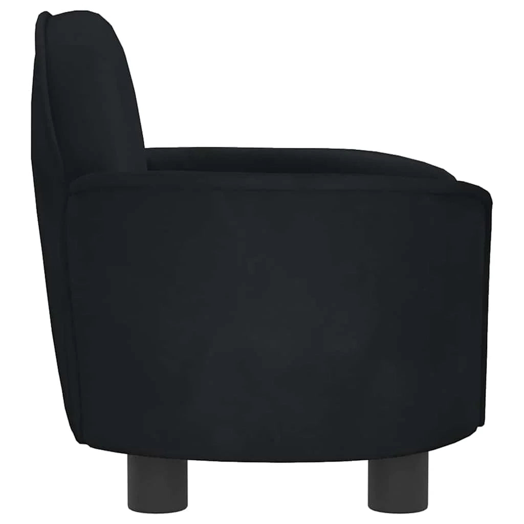 Cuccia per cani con cesto divano confortevole 66 x 40 x 45 cm velluto nero 02_0042781