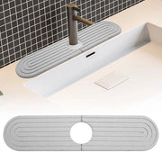 Mat di Protezione per Rubinetto con Copertura per Gocce, Mat di Protezione per Rubinetto, Mat di Protezione per Gocce inclusa la Limatura in Carta Vetrata, Dimensioni 40x10cm, colore Grigio Chiaro