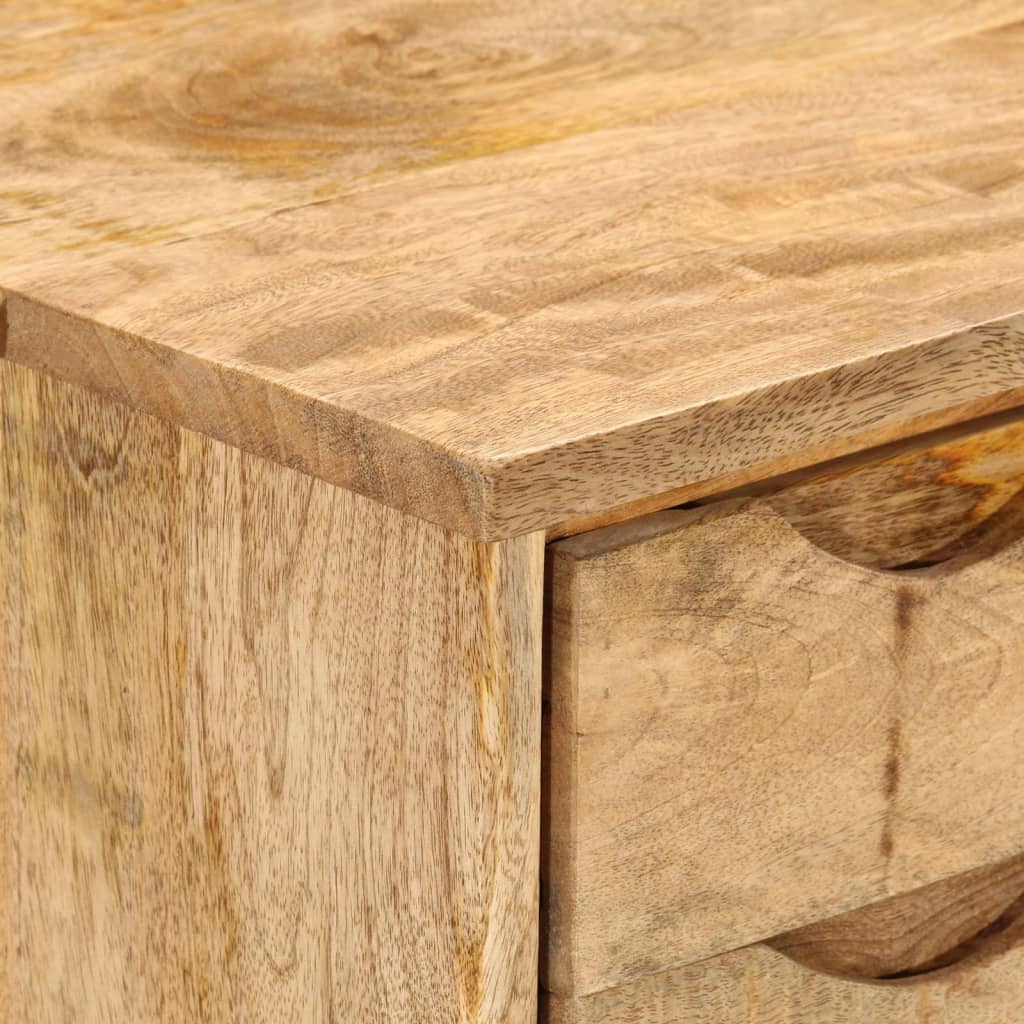 Scrivania postazione di lavoro scrivania per computer mobile da studio con cassetti 110 x 47 x 76 cm legno massello di mango marrone 02_0023462