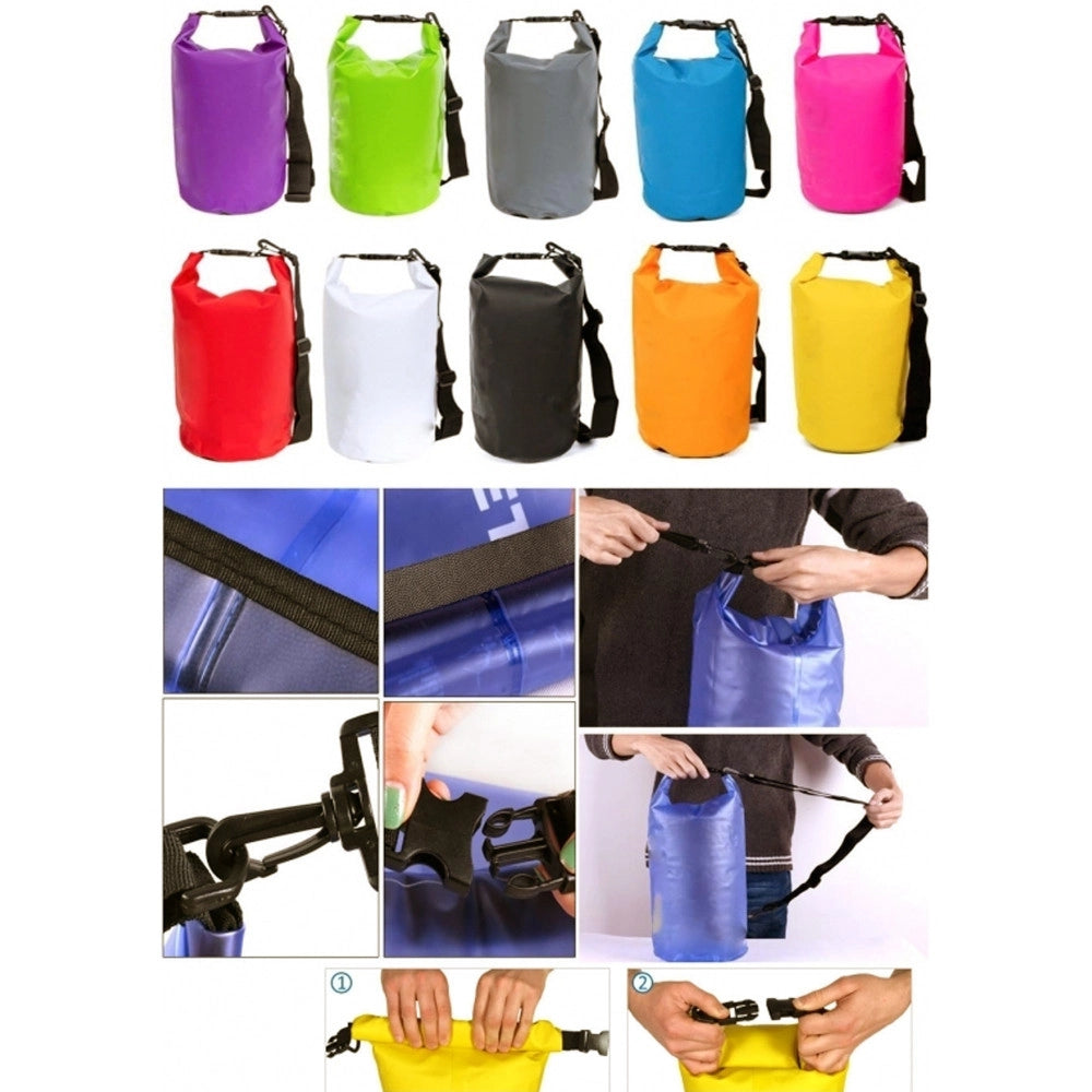 Trade Shop - Borsa Sacco Waterproof 15l Coprente Colorato Impermeabile Per Piscina Mare Barca -