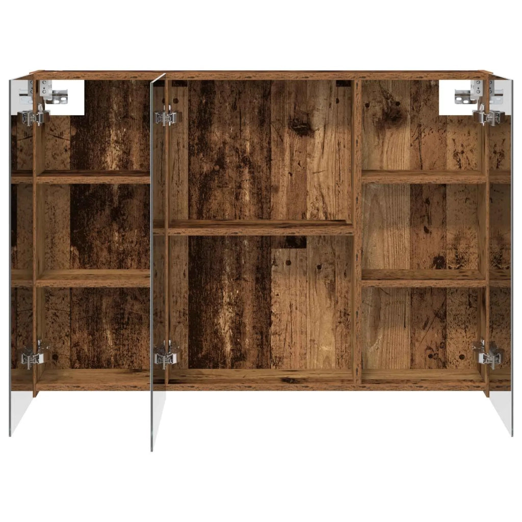 Mobiletto per specchio da Bagno | Armadio da bagno con lo scaffale Legno vecchio