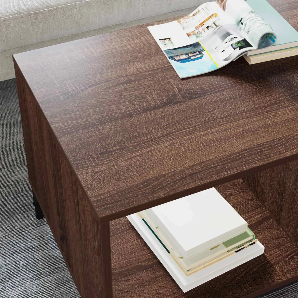 Tavolino da salotto con cassetto Rovere Marrone 90 x 49 x 46 cm 883451