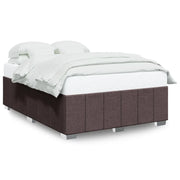 Letto matrimoniale | Letto per adulti | Giroletto senza Materasso Marrone Scuro 140x200 cm Tessuto