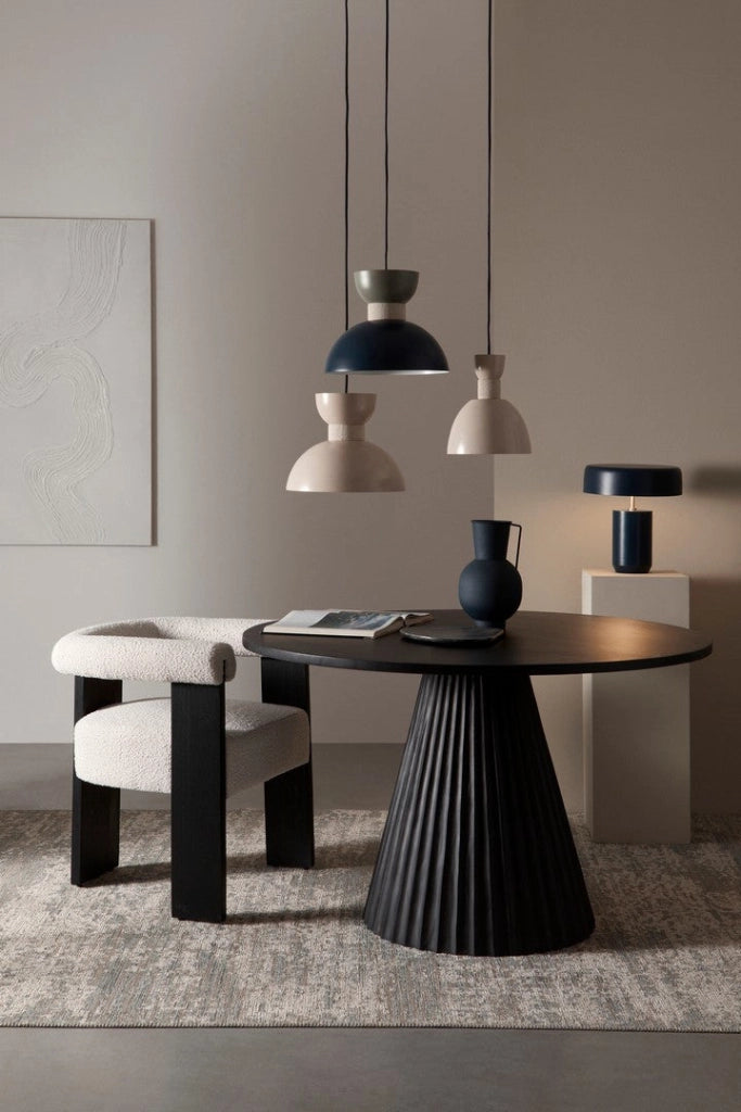 Lampadario a Sospensione in Metallo con Dettaglio in Cotone D21 - SHIORI