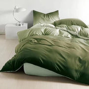 Dekbedovertrek a color gradazione verde e rosa - 1 pezzo - 100% poliestere - 140 x 200 cm