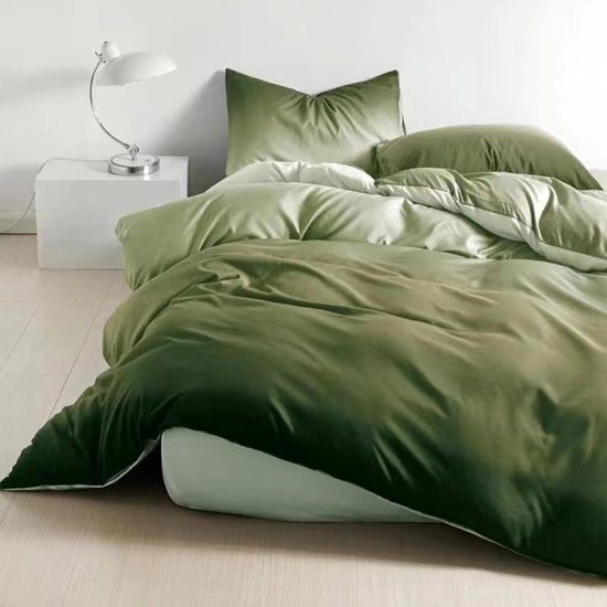 Dekbedovertrek a color gradazione verde e rosa - 1 pezzo - 100% poliestere - 140 x 200 cm