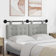 Testiera sospesa Con luce LED Grigio Nuvola Tessuto