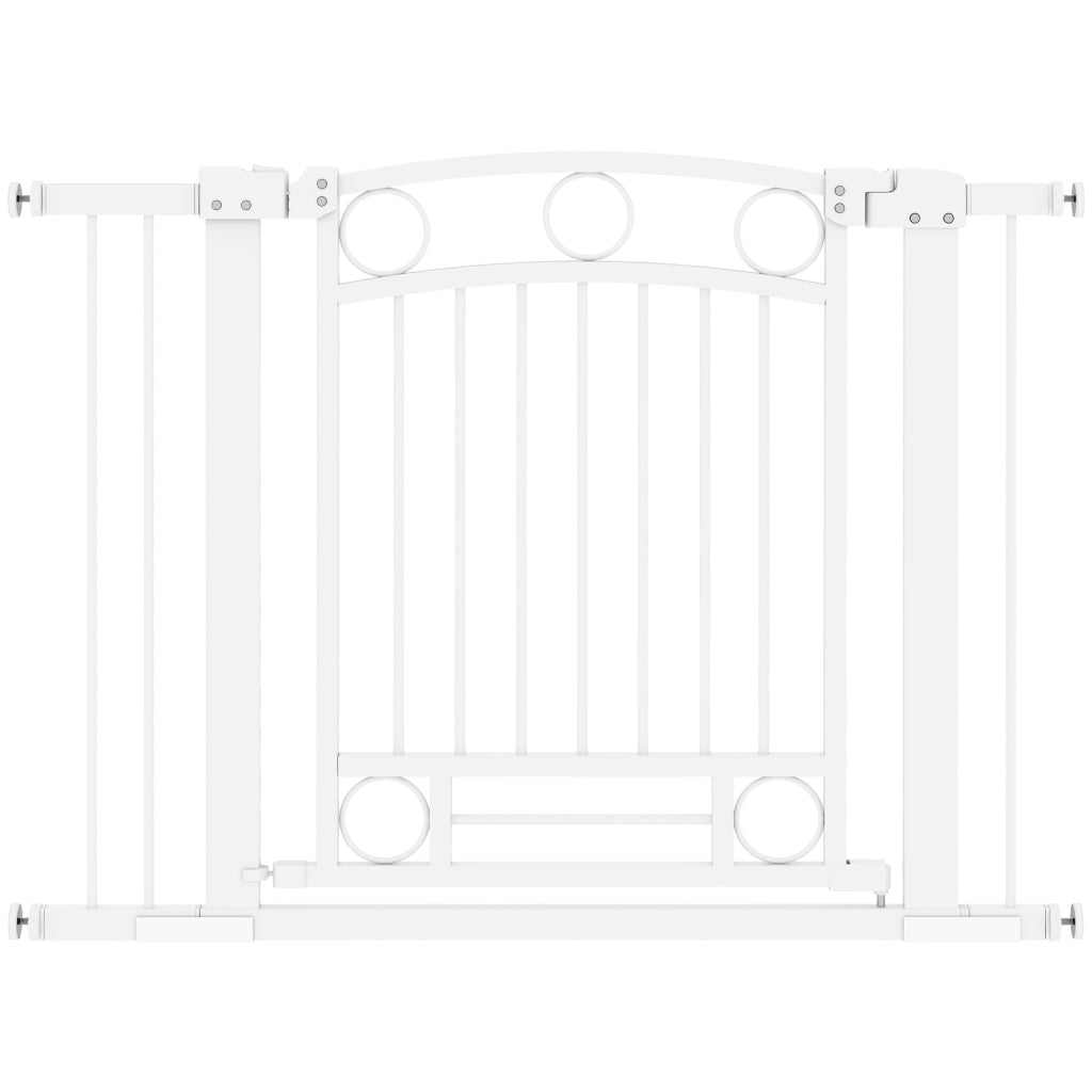 Barriera per Cani Porta con Larghezza Regolabile 76-104 cm ¨C zephmum ¨C Bianco