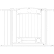 Barriera per Cani Porta con Larghezza Regolabile 76-104 cm ¨C zephmum ¨C Bianco