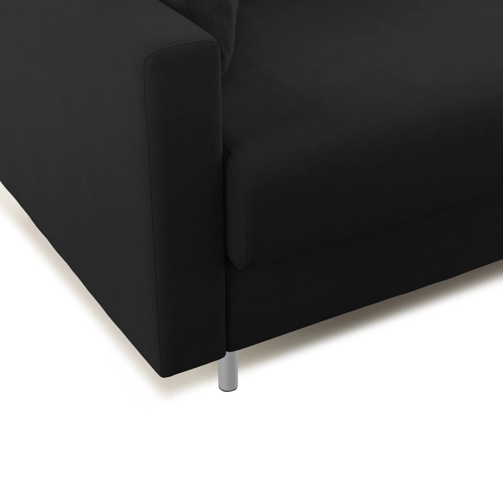 Megan Divano letto matrimoniale in microfibra smacchiabile T11 188 cm (mat. 140x197) nero