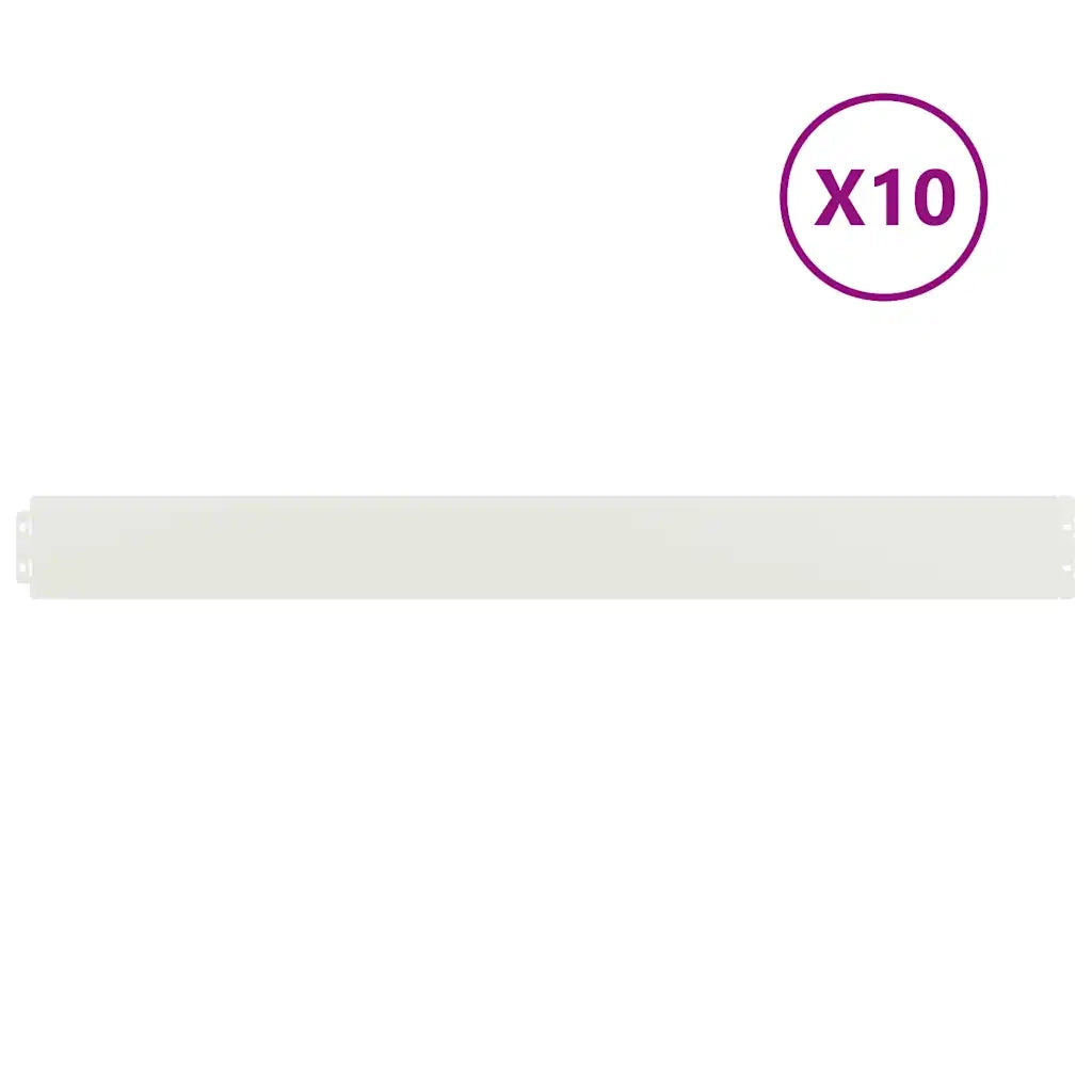 Bordure per Prato 10 pz Bianchi Acciaio Laminato a Freddo CFW1773470