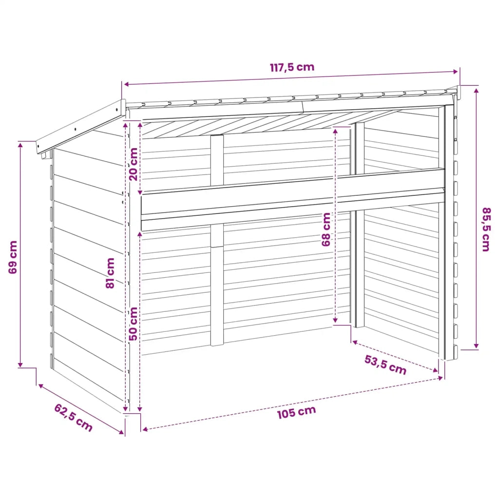 Copertura per condizionatore d'aria 117,5x62,5x85,5 cm 42042673