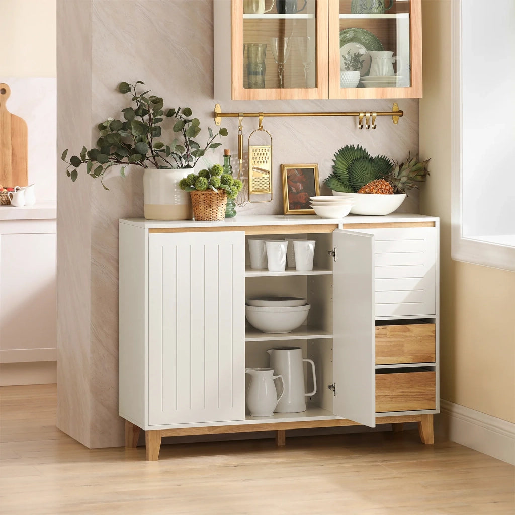 Credenza Mobile da cucina Armadio cucina Mobile da ingresso Buffet Mobile laterale credenza bassa Mobile TV 120x40x90m FSB75-WN SoBuy