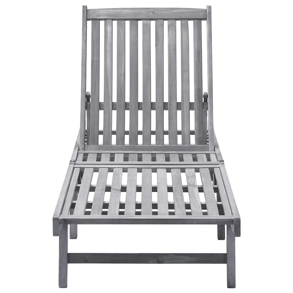 Lettino prendisole sedia a sdraio lettino prendisole letto da giardino mobili da esterno per patio legno massello di acacia 02_0012703