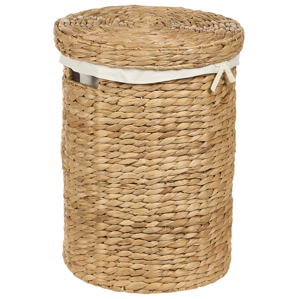 Set di 2 cestini portaoggetti per la biancheria con coperchio in giacinto d'acqua cesto biancheria portaoggetti