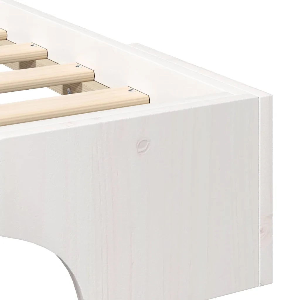 Struttura del letto Bianco 140 x 220 cm Pino massello