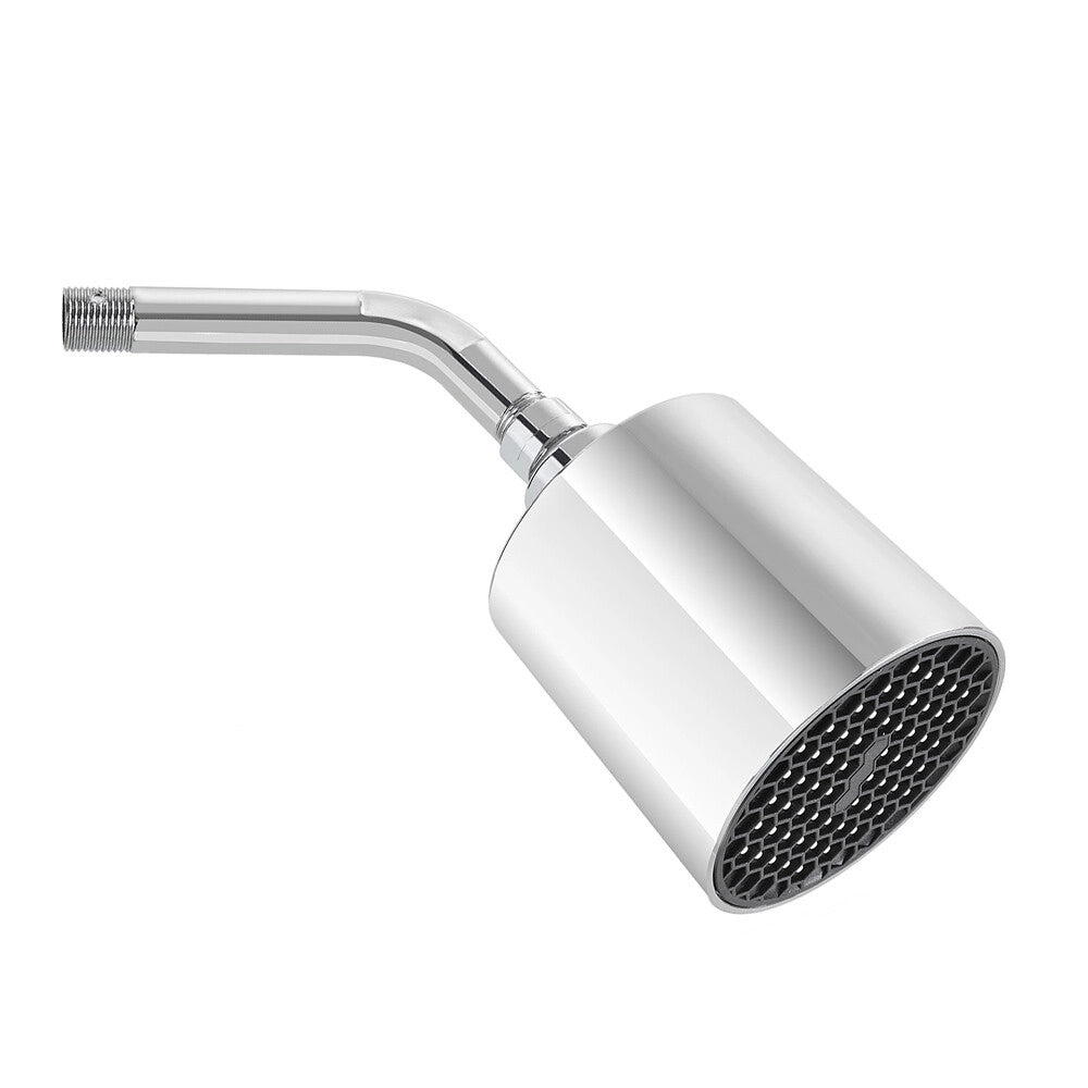Set doccia cromo con braccio inclinato 25 cm e soffione tondo in abs