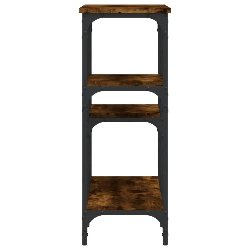 Tavolo Consolle | Tavolo d'Ingresso Rovere Fumo 80x29x75 cm in Legno Multistrato