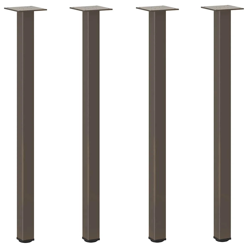 Set di 4 gambe regolabili per tavolo consolle 72 x 74 cm design moderno acciaio naturale 02_0056756