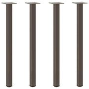 Set di 4 gambe regolabili per tavolo consolle 72 x 74 cm design moderno acciaio naturale 02_0056756