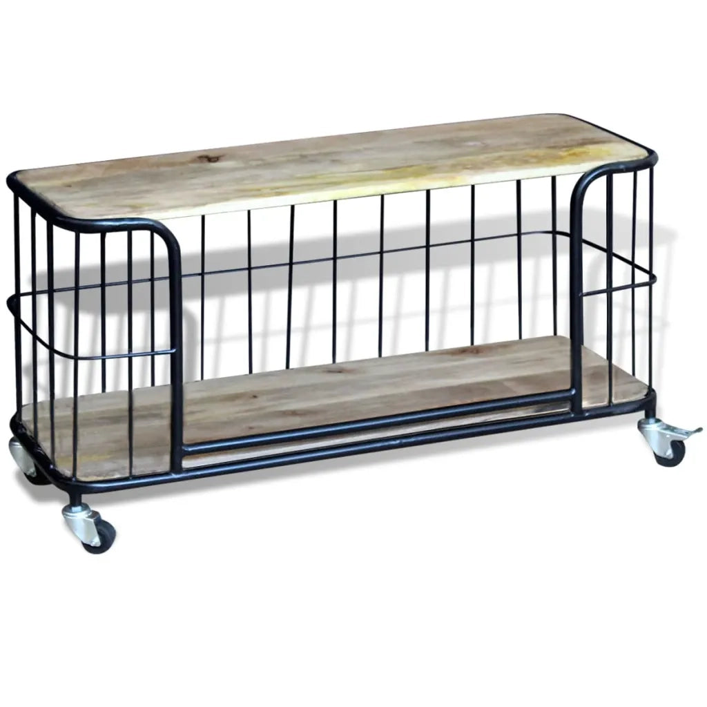 Mobile Porta TV in Solido Legno di Mango 100x40x45 cm 243301