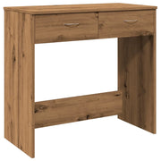 Scrivania tavolo postazione di lavoro mobile per computer studio rovere artigianale 80 x 40 x 75 cm legno ingegnerizzato marrone 02_0023560