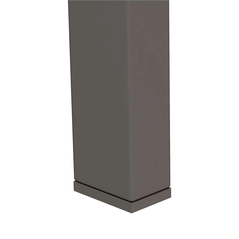 SET DA GIARDINO 7 PEZZI IN PLASTICA CON 6 SEDIE IMPILABILI E TAVOLO RETTANGOLARE, KAKI E MARRONE