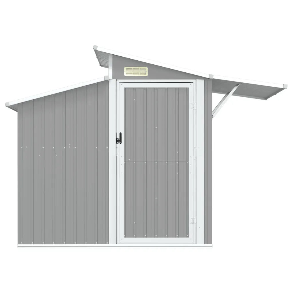 Capanno da Giardino Grigio 270x130x208,5 cm Acciaio Zincato 316243