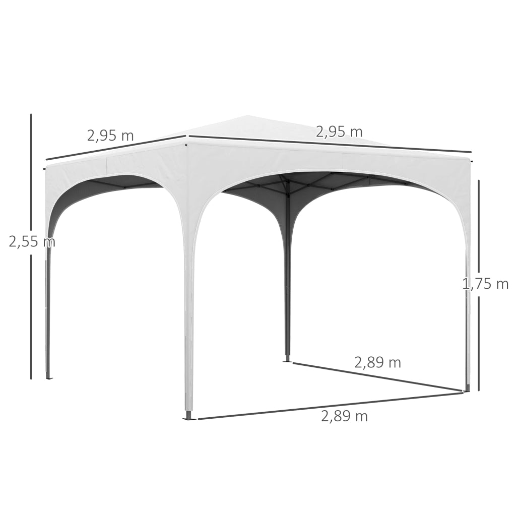 Gazebo da Giardino Pieghevole Regolabile ¨C zephmum ¨C Bianco