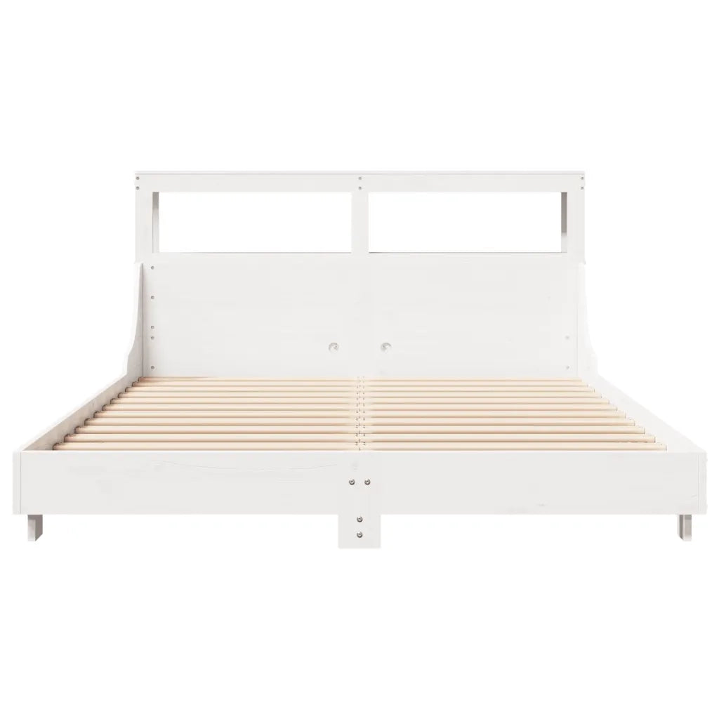 Letto senza Materasso Bianco 140x190 cm Legno Massello di Pino 3306433