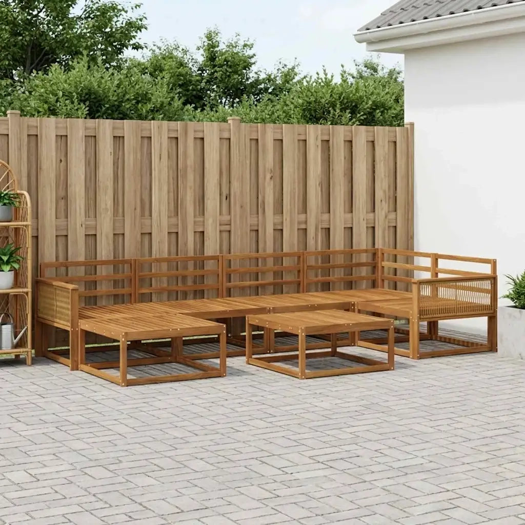 Set di divani da esterno 7 pcs Naturale 3382727