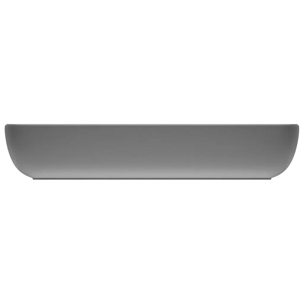 Lavabo Lusso Rettangolare Grigio Chiaro Opaco 71x38 cm Ceramica 146960