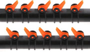 Houder per gancio da pesca - 10x - Adatto per canne da pesca - Materiale plastico - Gomma - Accessorio per canna da pesca