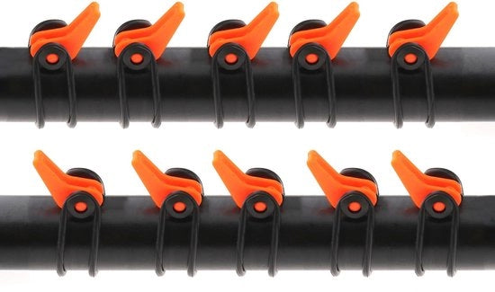 Houder per gancio da pesca - 10x - Adatto per canne da pesca - Materiale plastico - Gomma - Accessorio per canna da pesca