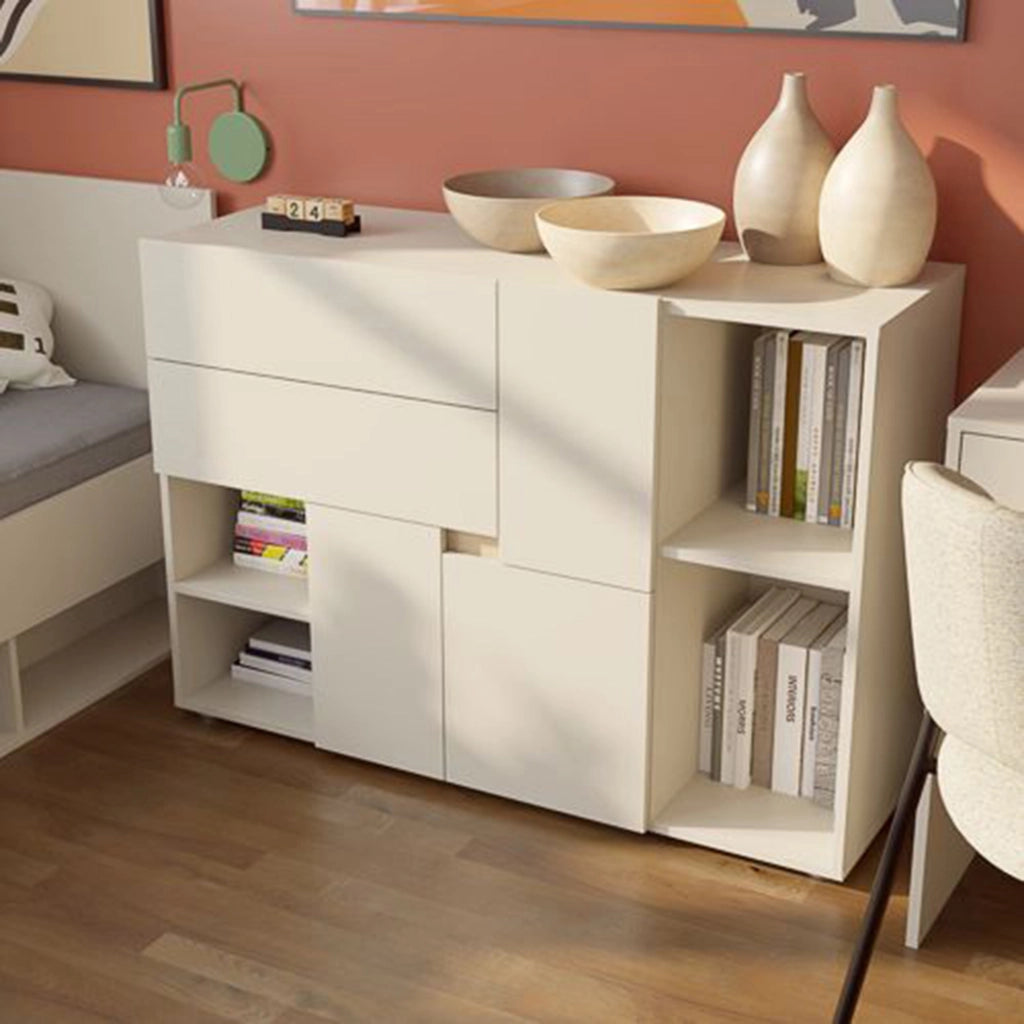 Madia Lerimi, Credenza 2 Ripiani, 120x42x84h cm Beige Cashmere