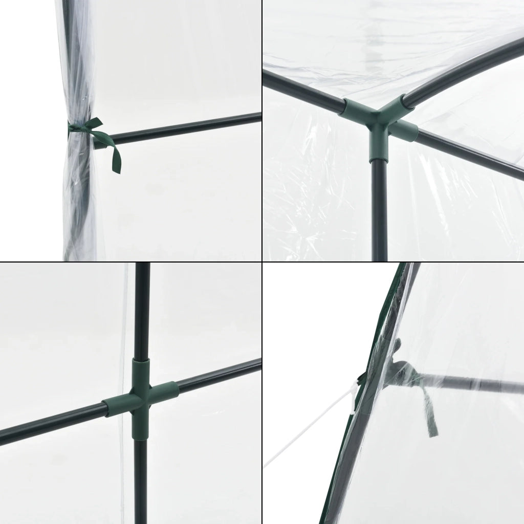 Serra da giardino Juta a parete in acciaio e PVC con porta zip 100 x 200 x 215 cm 03_0008248