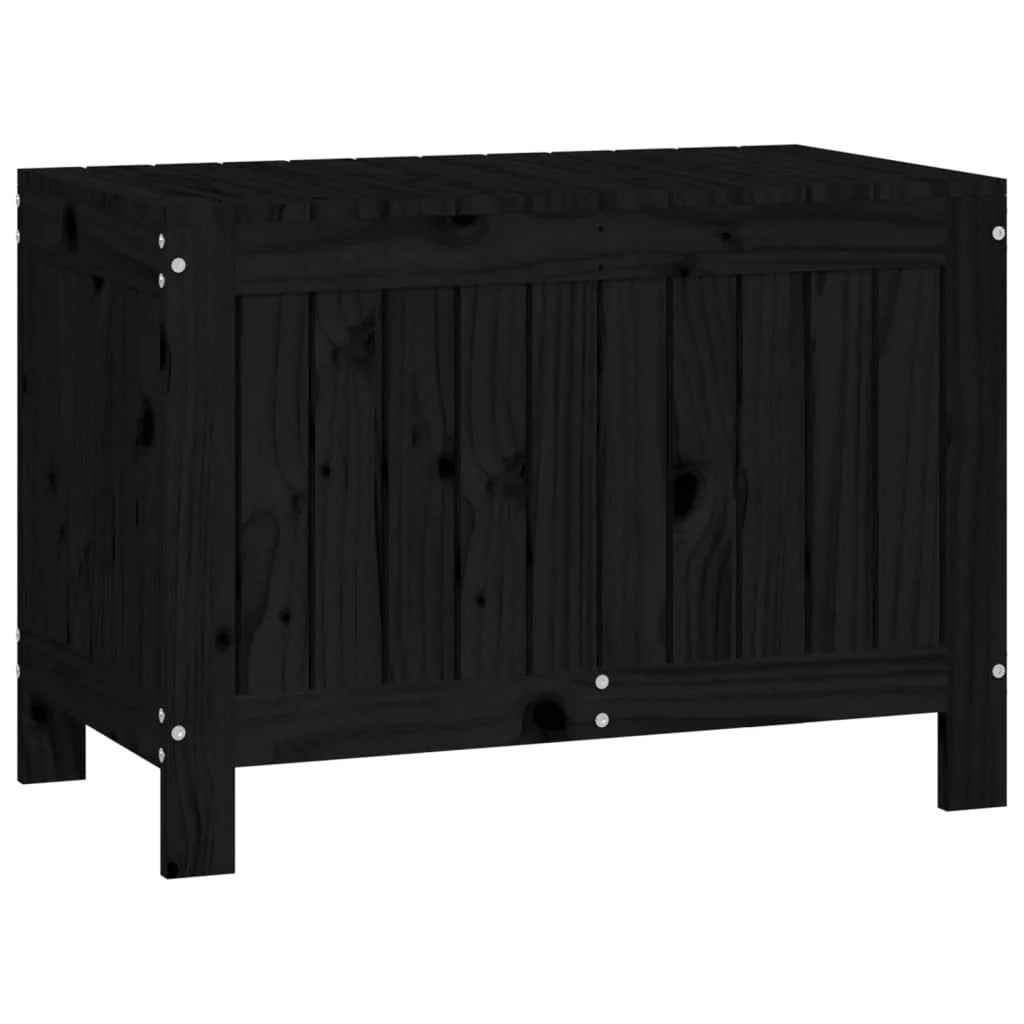 Cassapanca da giardino/box 76 x 42,5 x 54 cm legno massello di pino nero 02_0013115