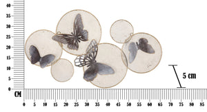 Pannello Butterfly Dark 66x5x38 cm in Ferro Multicolor