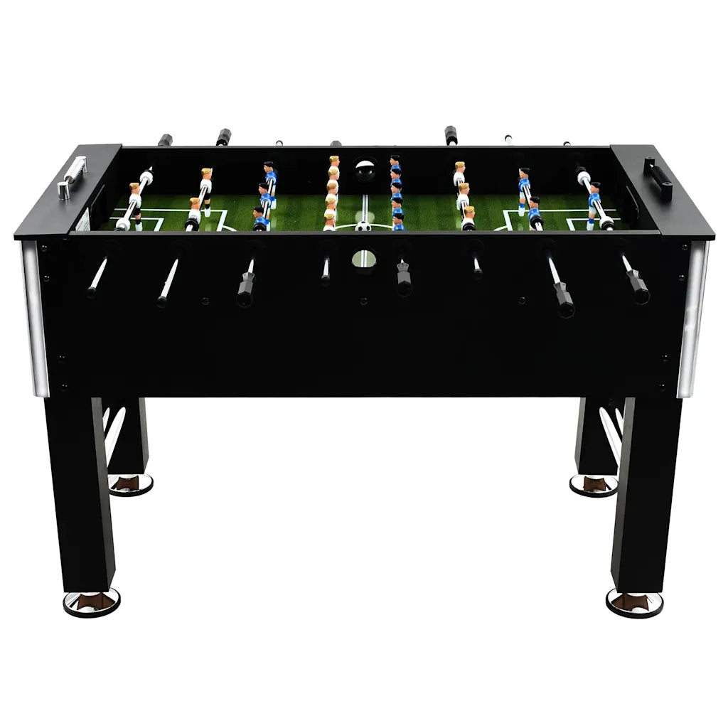 Tavolo Calcio Balilla in Acciaio 60 kg 140x74,5x87,5 cm Nero 91438