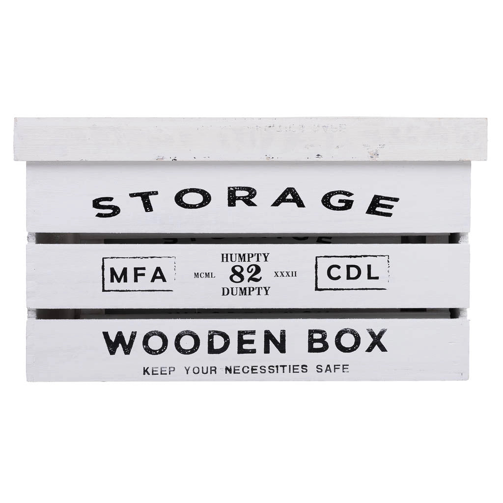 Scatole in legno stampate set 3 pz 42x31x24h-36x25x20h-30x19x16h cm