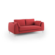 Plano Divano moderno in microfibra tecnica smacchiabile T11 216 cm rosso