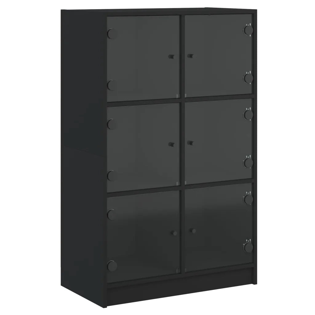 Credenza con Ante Nera 68x37x109 cm in Legno Multistrato 3295851