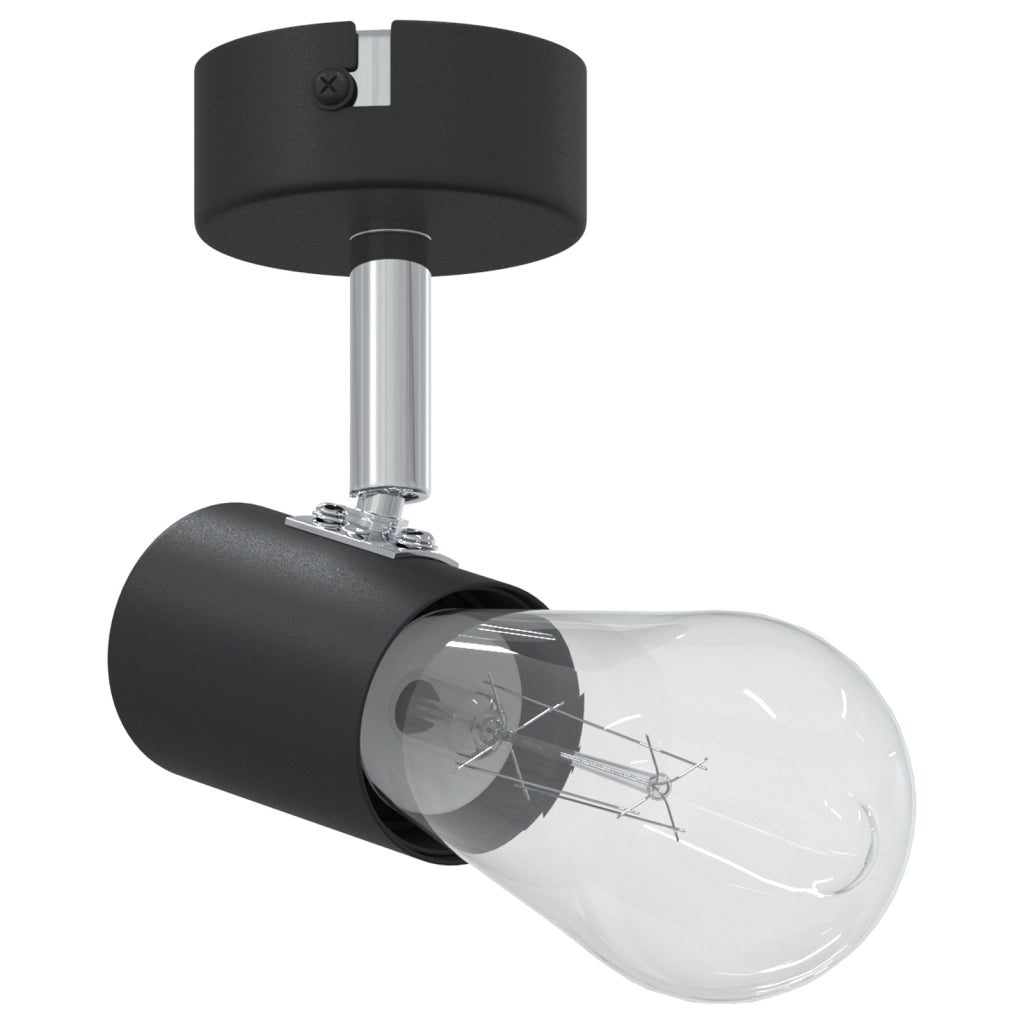 Faretti da soffitto neri 1 Via Regolabile E27