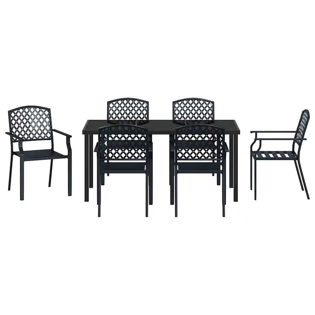 Set da Pranzo per Giardino 7 pcs Antracite 3379307